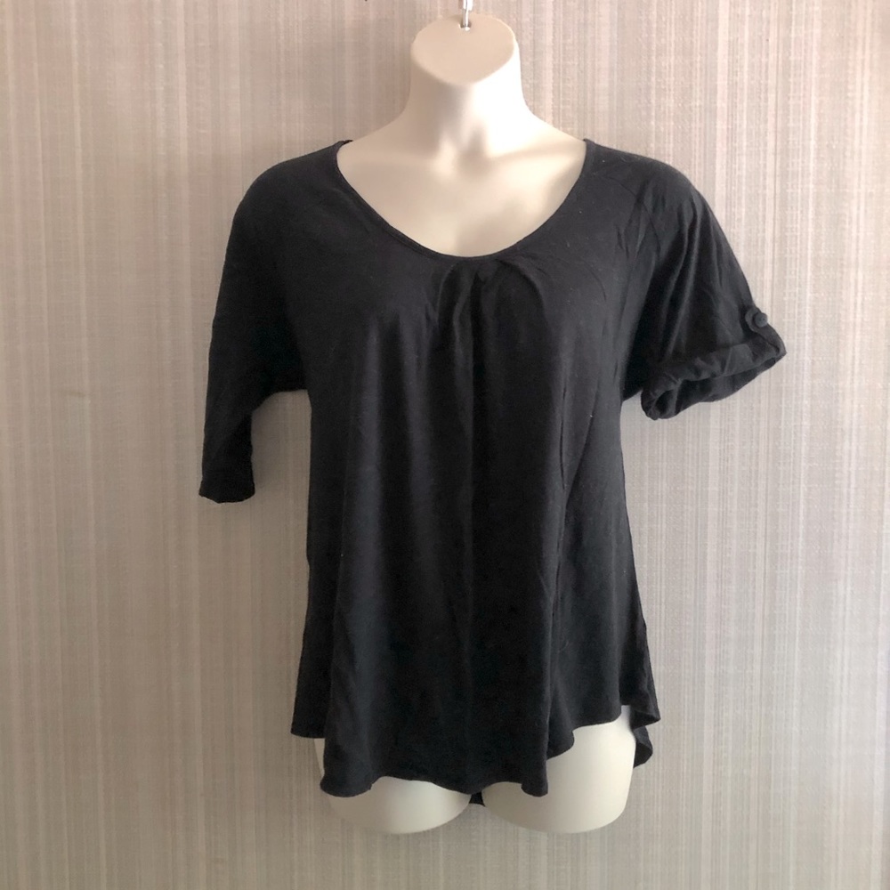 B.U.M. Black Tee with adjustable sleeves